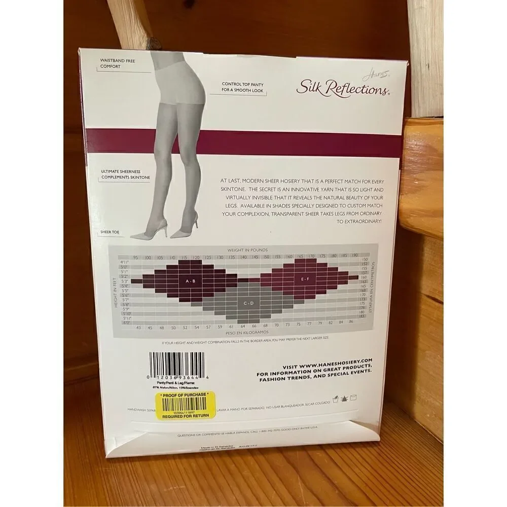 Vintage Hanes Silk Reflections Silky Sheer AB Pantyhose